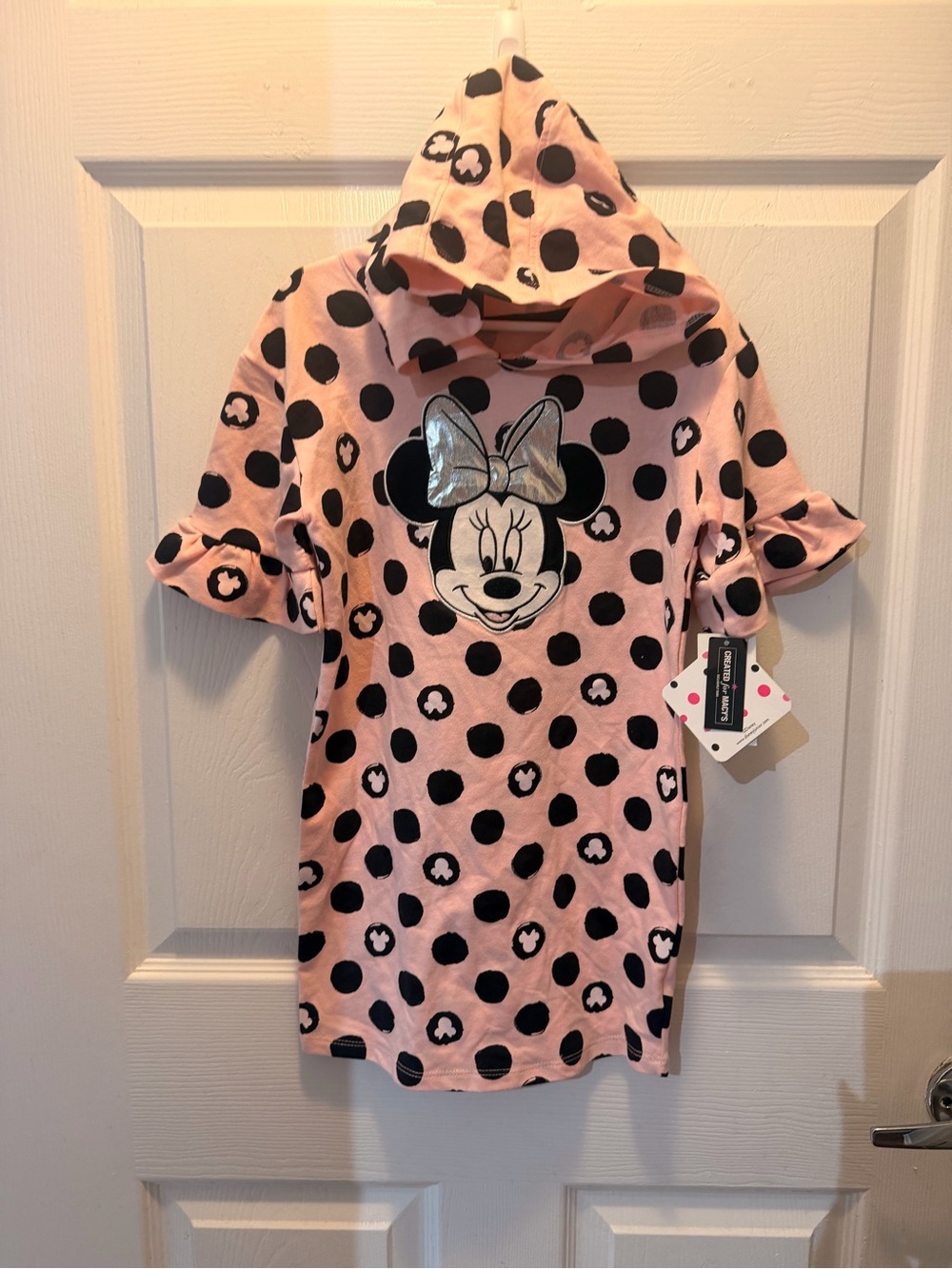 Disney Minnie Mouse Pink Polka Dot Hooded dress for Kids